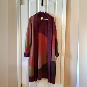 Chico’s Maxi Duster Sweater, Chico’s Size 2
